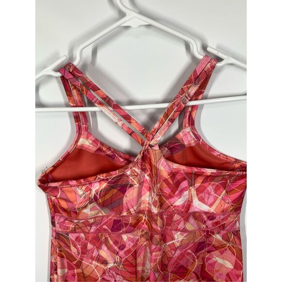 Marmot Women's Geometric Sleeveless Shelf Bra Racerback Taryn Dress Red Orange M - Picture 7 of 9